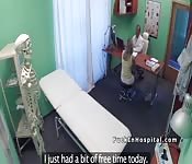 Doctor bangs blonde teen patient