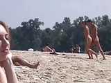 Look at this slim Russian nudist getting a tan