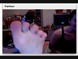 Three czech teens show their feet on chatroulette