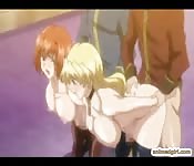 Two shemales anime bondaged and handjob