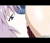 Shemale anime threesome hotfucking