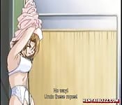 Roped japanese anime fingering pussy