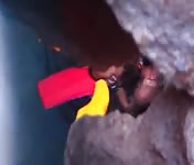 Amateur Couple caught fucking on a sea cave