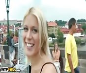 Tourism with sexy blonde