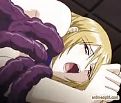 Caught hentai hot drilled by monster and tentacles