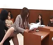 Japanese attorney fucked during the judgement