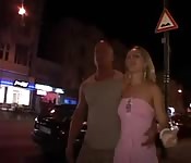 German girl ass-fucked in the street