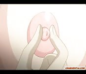Giant boobs anime japanese handjob and cumshot