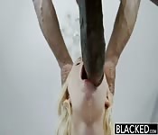 The big black cock fucks a blonde teen
