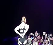 Madonna strips for the crowd