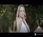 Czech blonde Emma Button gets blindfolded 