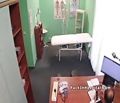 Natural busty patient bangs doctor