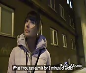 Euro babe banged in public from agent