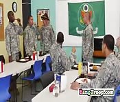 Horny soldiers make lunch time steam up