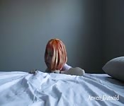 Redhead masturbation with dildo