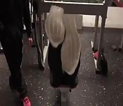 Black ass does her exercise
