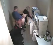 Fucking in the security room
