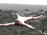 Wild beach gay bondage