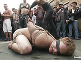 Shocking public gay humiliation in the street