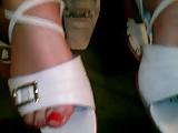 white sandals fuck , shoejob 