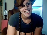 Busty Nerdy Webcam Girl Masturbates