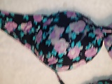 Cumming on Floral Bra