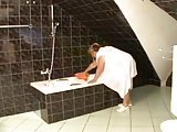 mature cleaning woman