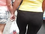 Nice of girl ass leggins black