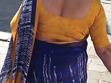 deep cut sexy blouse back aunty