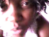 very hot black girl makes a video message