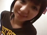 Short hair Asian girl masturbated