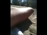 Jerking off to a girl at nude beach