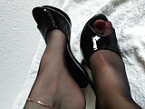 nylon feet and high heels