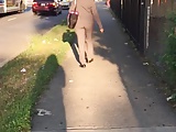 Nice slim booty redbone MILF in grey dress pants vpl 1