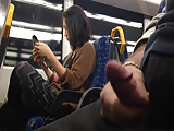 Flash Asian Girl on Train