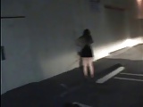 horny girl masturbates in the street