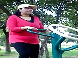 Mi tia tere haciendo ejercicio