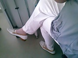 dangle with white shoes , shoejob