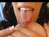 solo nipple licking girl with glasses