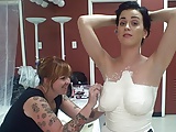 Katy Perry getting her breasts plastered in 2008