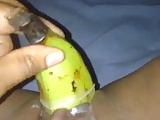 Woman Masturbation With Large Banana