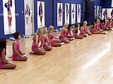 Cheerleaders doing the famous split