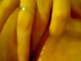 Wet pussy masturbation close up