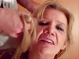 Facial cum , Hair masturbation on Mature