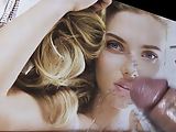 Scarlett Johannsson tribute facial cum pic close up