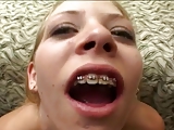 Teen slut born for a blowjob and swallowing cum