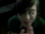 Amateur brunette sucking cock-axs