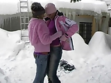 Lesbians in a winter wonderland