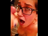 Busty amateur Nerd Deepthroat