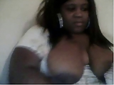 BBW showing gigantic boobs on webcam